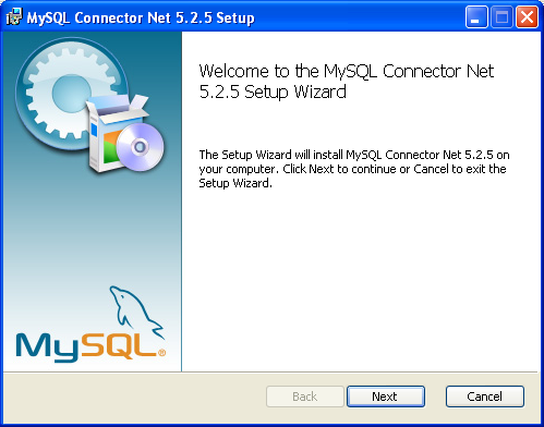 Connector/Net Windows Installer -
 Welcome 
