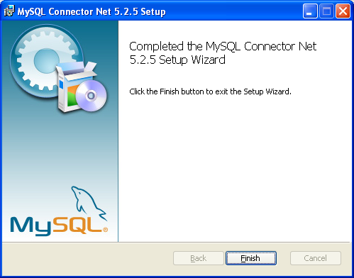 Connector/Net Windows Installer - Finish
 installation 