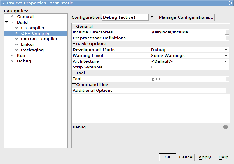 Setting the header include
 directory