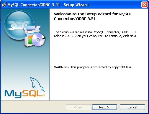 Connector/ODBC Windows Installer -
 Welcome