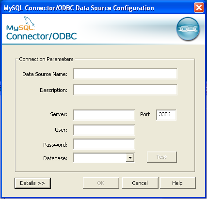 Add Data Source
 Name Dialog for Connector/ODBC 5.1
